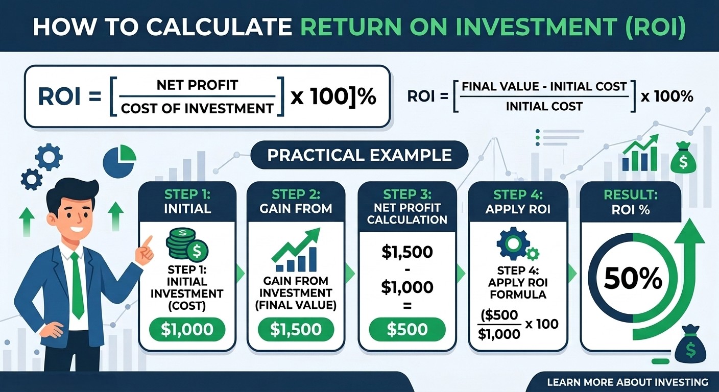 How to calculate return on investment ROI formula example